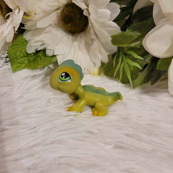 2/$10 Littlest Pet Shop Authentic LPS #254 Green Iguana Lizard Green Eyes - Picture 5 of 12